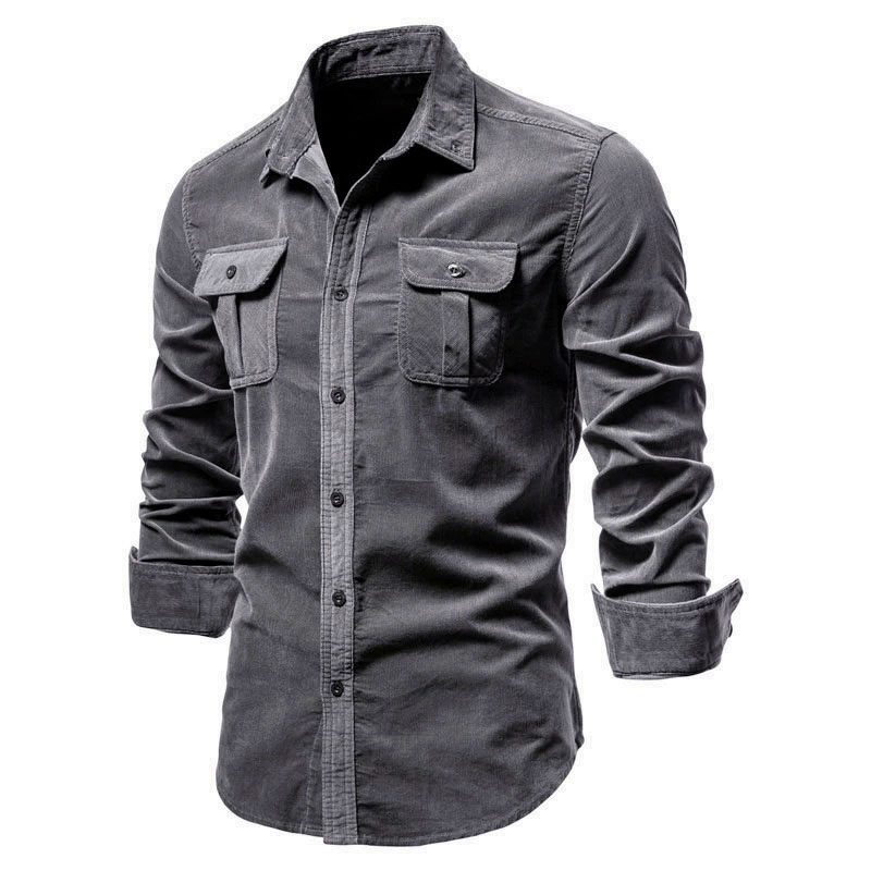 Men's Corduroy Casual Shirt Ja - Corduroy Button Up Shirt Men recension och pris
