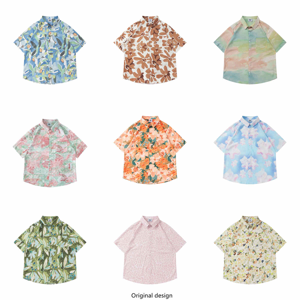 Vintage Floral Print Loose Sho - Vintage Hawaiian Floral Shirt recension och pris