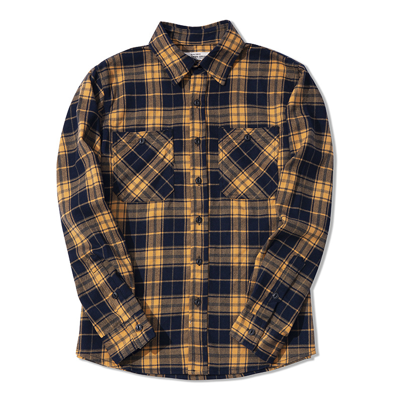 Autumn Winter Fashion Men's Cl - Flannel Plaid Shirt Heavy Weight recension och pris