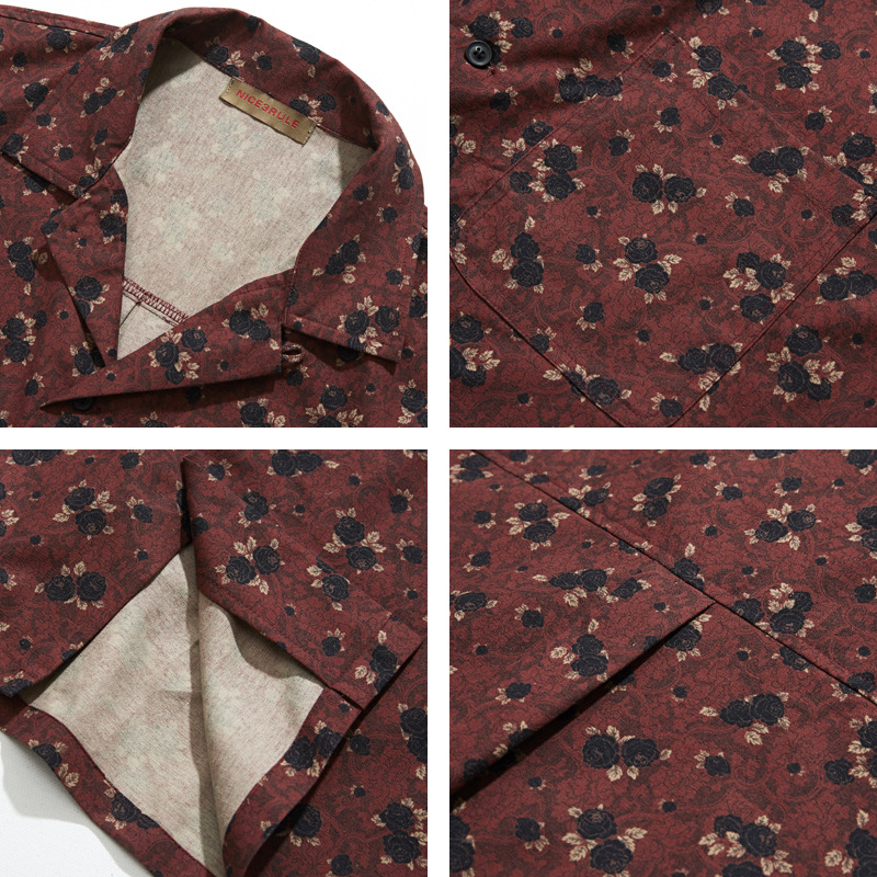 Japanese retro ethnic style Cu - Vintage Hawaiian Floral Shirt recension och pris
