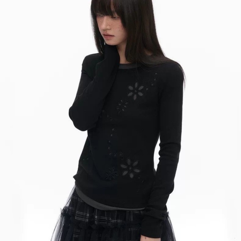 Y2K Women Double Layer Embroid - T-Shirts recension och pris