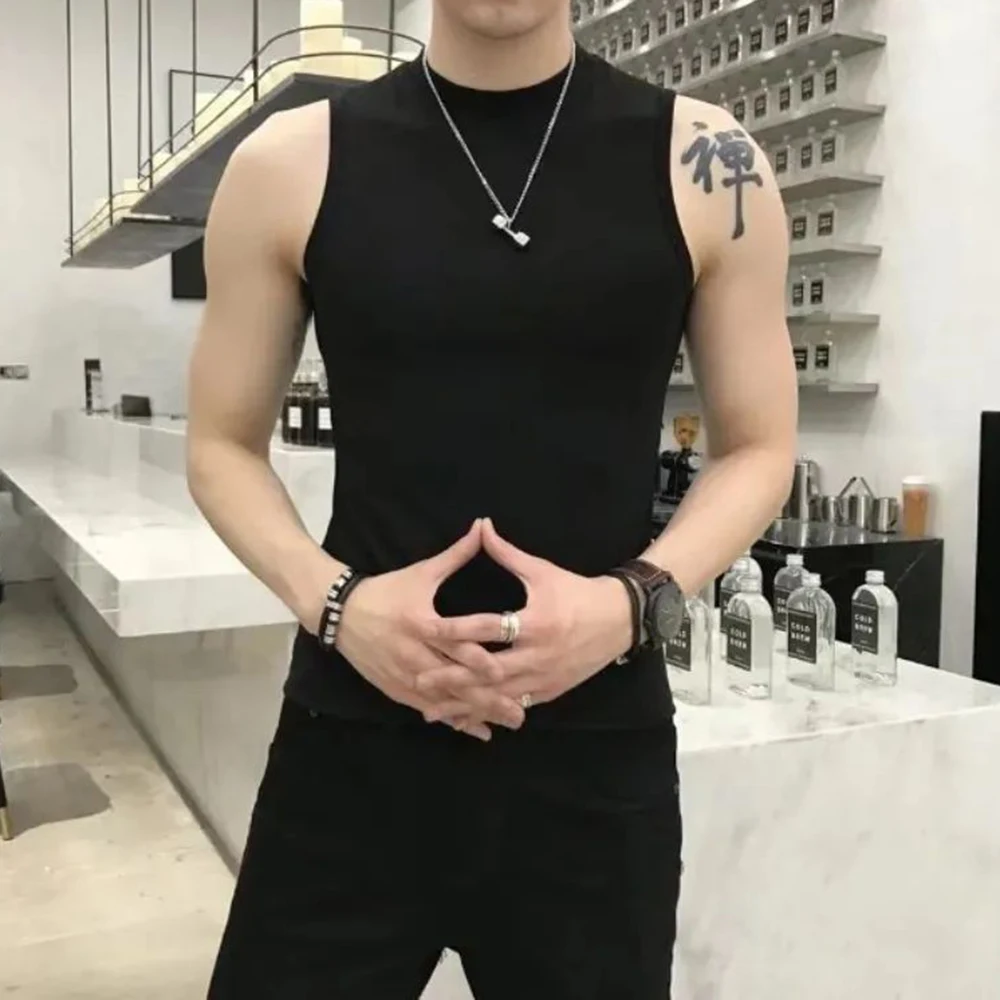Summer Vest Men's Trend Tight  - Corduroy Button Up Shirt Men recension och pris