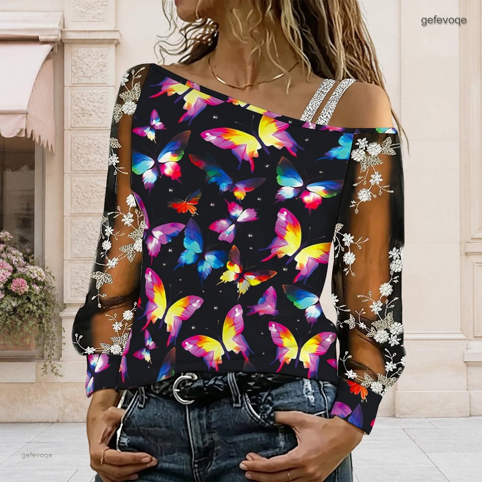 Women Off Shoulder Blouse Asym - T-Shirts recension och pris