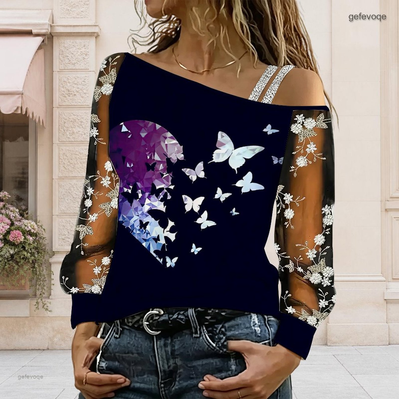 Women Off Shoulder Blouse Asym - T-Shirts recension och pris