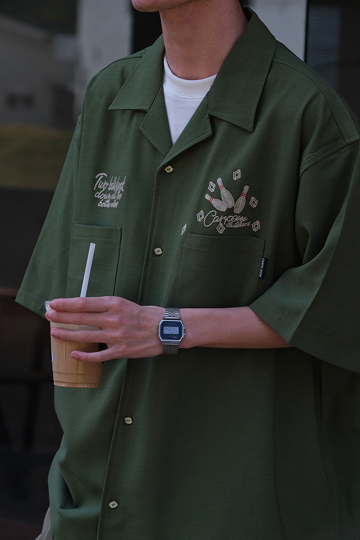 Bowling Embroidery Green Tooli - Short Sleeve Bowling Shirt Retro recension och pris