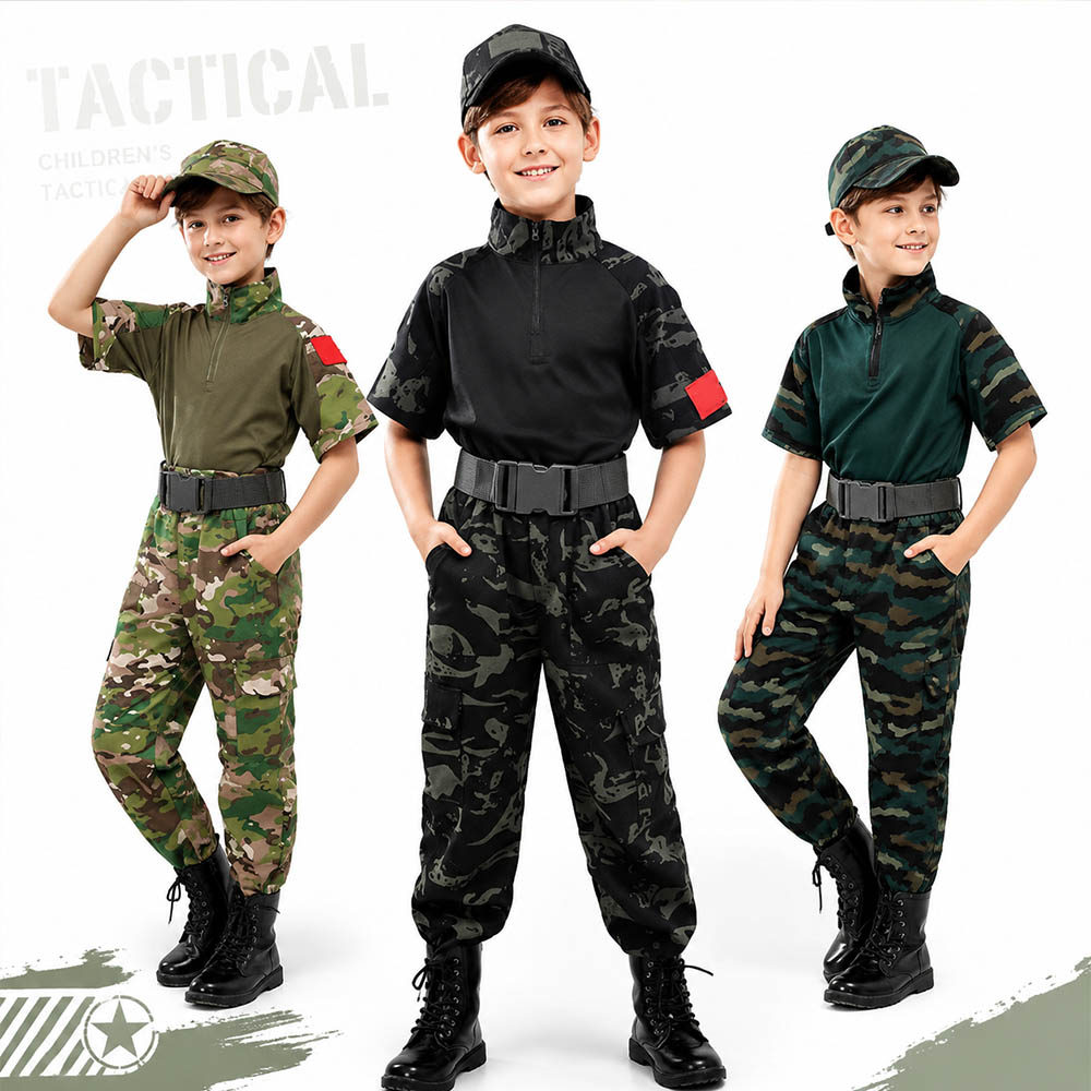 Kids Camouflage Tactical Frog  - Tactical Military Shirt Cargo recension och pris