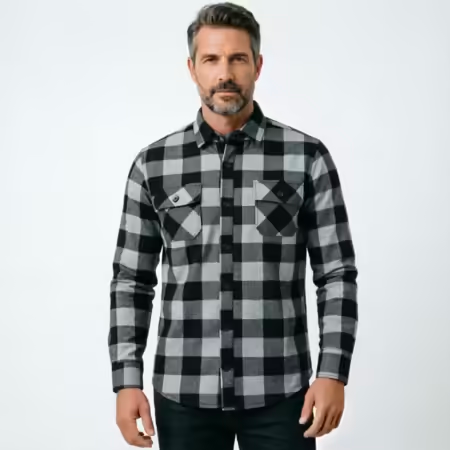 2026 Autumn and Winter Long Sl - Flannel Plaid Shirt Heavy Weight recension och pris