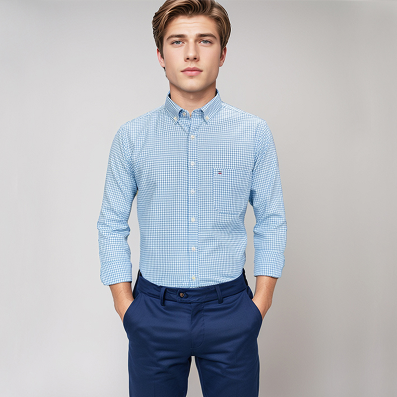 Men's 100% Cotton Shirt Long S - Oxford Cotton Casual Shirt Business recension och pris