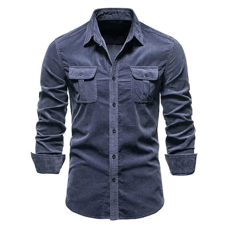 Men's New Corduroy Shirt Cotto - Corduroy Button Up Shirt Men recension och pris