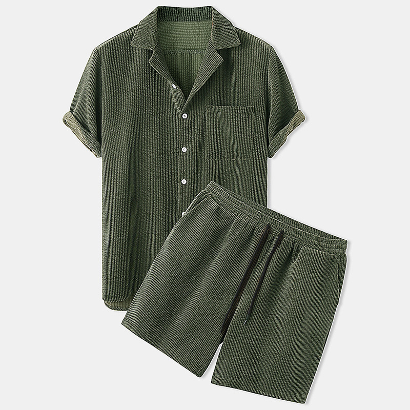 2025 New Men's Summer Corduroy - Corduroy Button Up Shirt Men recension och pris