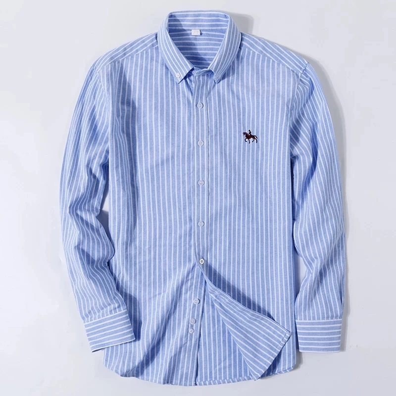 S-6XL Oxford Shirts for Men Lo - Oxford Cotton Casual Shirt Business recension och pris