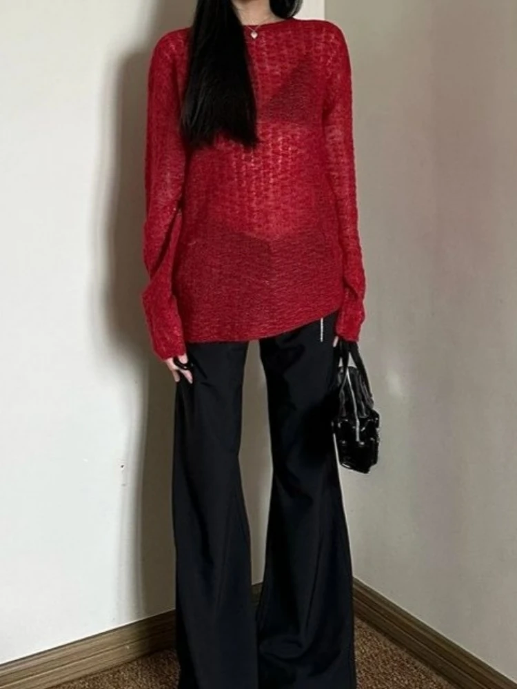 Y2K See-Through Knitted Women' - T-Shirts recension och pris